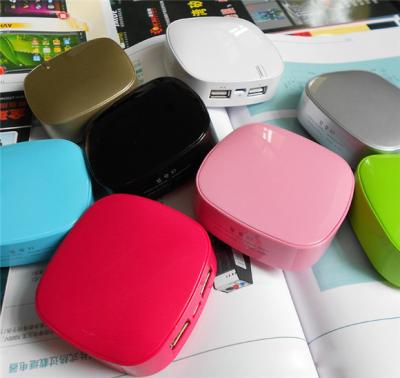 China colorful HTC MP4 li - polymer power bank universal double usb mobile charger for sale