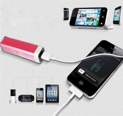 China Lipstick tube Rechargeable Power Bank 2200mAh 5V for Ipad , MP3 , MP4 for sale