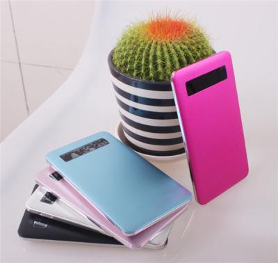 China Led Screen wallet Rechargeable Power Bank 4000mah Super Slim ROHS for sale