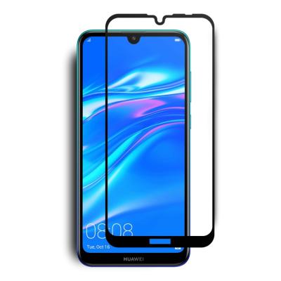 China 15 Years Supplier 9H Ring Full Coverage Soft Perfect Fit Tempered Glass Ultra-thin Clear 100% Anti-fingerprint For Huawei Y7 2019 for sale