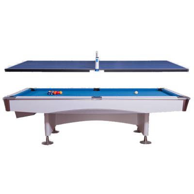 China Latest style for US Best quality factory direct sell billiard pool table 8 ft 9 ft & table tennis table 2 in 1 for parlor for sale