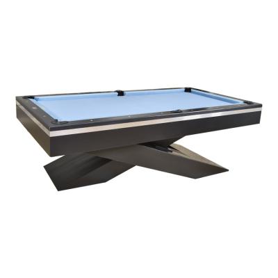 China Billiards and Ping Pong Set High End Design Customize Modern Pool Table Billiard Table With X Shape Legs for sale