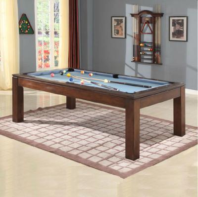 China 7ft 8ft Pool Table Dining Billiard Table Snooker Table Slate 2 In 1 Dining Pool Table Solid Wood for sale