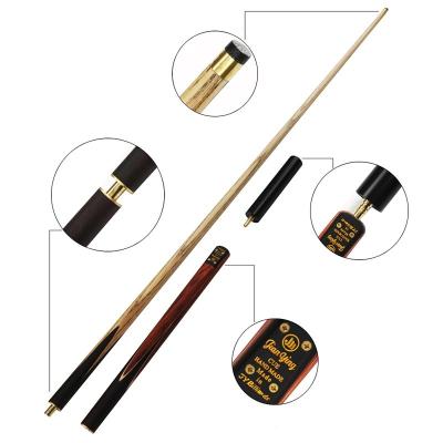 China Practice 3/4 Table Pool Pool Cue Black Jointed Eight Wood Wedge Cue for sale