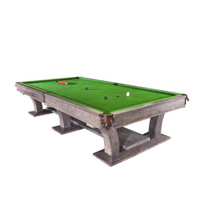 China 2021 Customized 12ft Top Grade Auto Gather Ball 2021 Private Solid Wood Marble Slates Five Wedge Table for sale