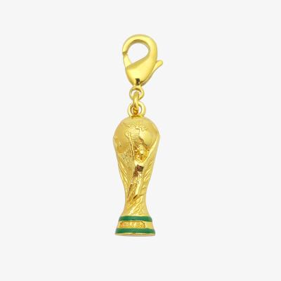 China Authorized 3D Metal World Cup Trophy Metal Key Chain FWC Football Official Souvenir for sale