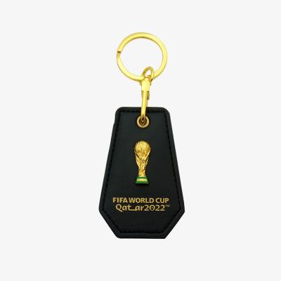 China Trophy World Cup 2.5D Leather/Metal PU Key Chain With Bottle Opener FWC Football Official Authorized for sale