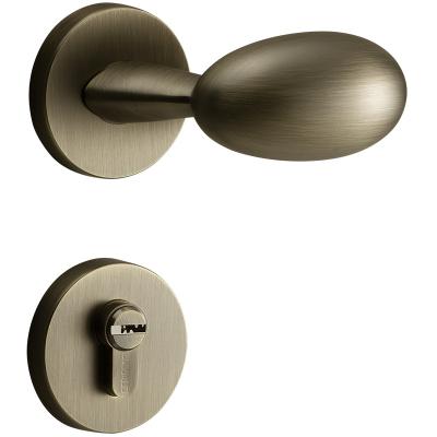 China New Modern Design Bedroom Door Lock Handle Set Interior Zinc Alloy Door Handles for sale