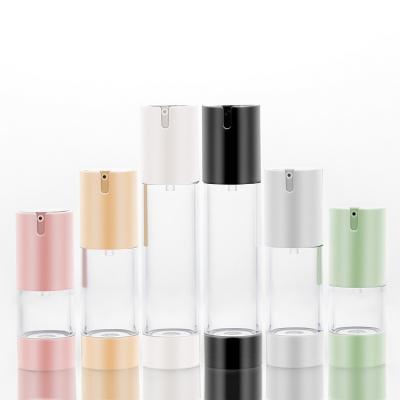 China Fomalhaut Cosmetic Environmental Recycled ABS AS Material Cylinder Form Plastic Cosmetic Airless Pump For Lotion for sale