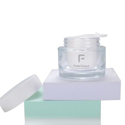 China Fomalhaut 2022 Latest Personal Style Personal Custom Detachable Refillable Refillable Skin Care Hydrate Face Cream Cosmetic Glass Jar for sale