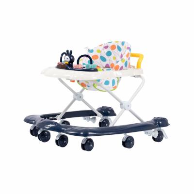 China Adjustable Wholesale Portable Cheap Price 8 Plastic Wheels simple music adjustable seat height baby walker for sale