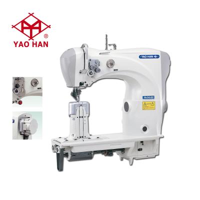 China Garment shops YAOHAN YH-674D-500 direct drive double needle lockstitch leather used sewing machine for sale