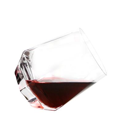 China Minimalist European Style The Luxury High-end Lead-free Red Wine Champagne Glass Can Customize Crystal Glass Polygonal Hammer Shape for sale