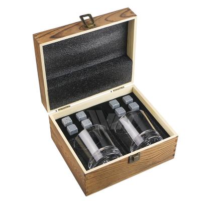 China Wooden Whiskey Glasses Set Barber Shop Package Wine Tumbler Business Promotion Gifts Special Travel Gift for sale