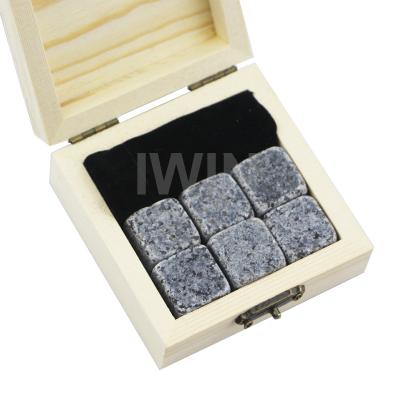 China Barber Shop Bar Tool Whiskey Stones Gift Set Cubes Cooling Suit With Wooden Box Cold Cup Accessories for sale