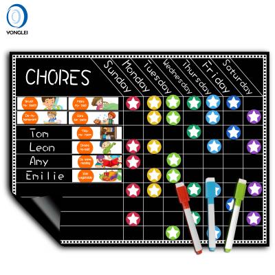 China Magnetic Dry Erase Chore Chart 4.9A1 Star Chart Magnetic Kids Reward Charts Magnetic Dry Erase Chore Chart for sale