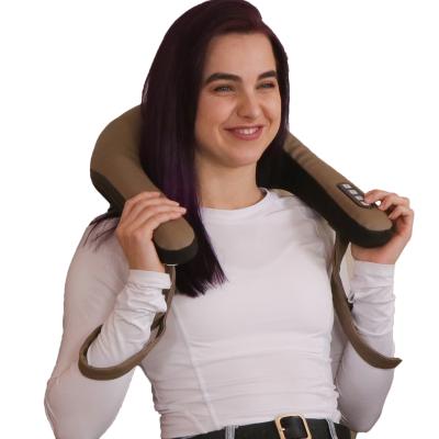 China New Rechargeable Seat Belt Shoulder Pads Shoulder Neck Massager U Shape Electric Neck Massager Back Shiatsu Shoulder Body Kneading Massager for sale