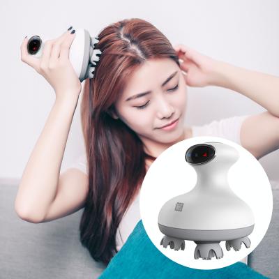 China Custom Rechargeable 3D Head Massager Claw Vibrating Kneading 360 Degree USB Charging Deep Tissue Kneading Electric Scalp Massager for sale