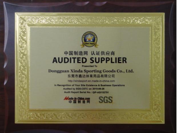 Audited Supplier - DONGGUAN XINDA SPORTING GOODS CO.,LTD.