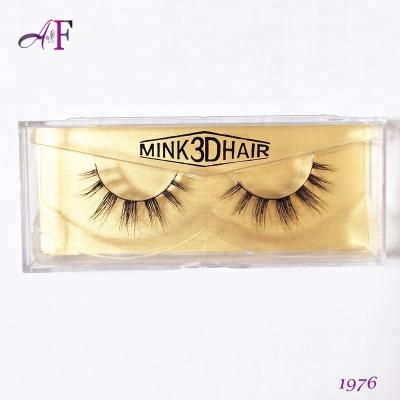 China Beauty Natural Soft Popular Black Cotton Strip Handmade Siberian 3d Mink Eyelashes for sale