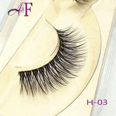 China 2019 New Korea Synthetic Fiber Premium Silk Invisible Strip 3D Eyelashes Soft Lashes for sale