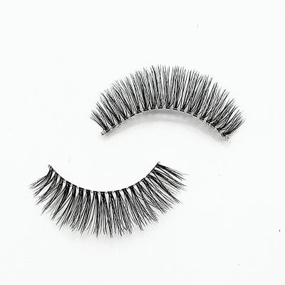 China New Premium 007 Synthetic Fiber Soft Invisible Eyelash Strip Natural Silk 3D Eyelash for sale