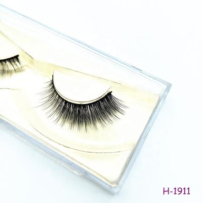 China Lashes 3D False 5D Mink Soft Premium Synthetic Silk Fur Lashes Single Winged Eyelash H-1911 for sale