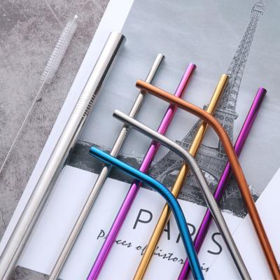 China Best Viable Quality Food Grade Metal Straws Custom Colored Stainless Steel Straw 18/10 for sale