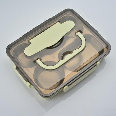 China Wholesale Viable Food Grade Leak Proof Metal Stainless Steel Bento Lunch Box for sale