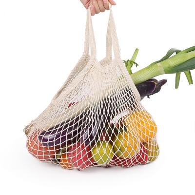 China Reusable Washable Custom Mesh Bag With Long Handles Net Bag Fruit Shopping Bag 100% Eco-Friendly/Easy Washes for sale