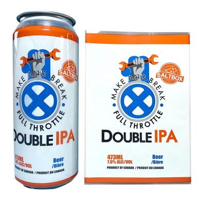 China Moisture Proof Digital Printing Beer Can Shrink Sleeve China Factory Customize Non-Alcoholic Beverage Bottle PET Shrink Sleeve Packaging for sale