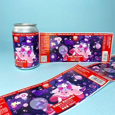 China Waterproof Digital HP Label Sticker For Beverage Self Adhesive CMYK Packaging Printing Wine Label Print for sale