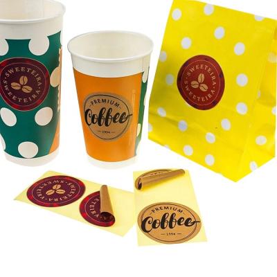 China China factory GH-printing personal coffee bag custom printing coffee mug bag waterproof packaging label waterproof sticker for sale