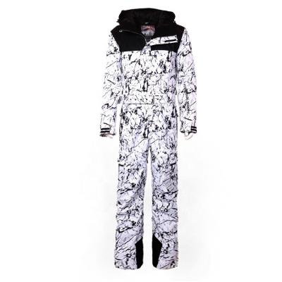 China Custom OEM Printing Black White Crane Breathable Professional Waterproof Winter Overalls Suit Ski And Snow Wear Jacket Skis for sale