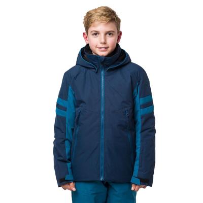 China Factory Price Anti-UV Green Branded Kids Boys Windproof Skiing Snow Panel Jacket Custom for sale