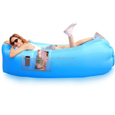 China Traveler Camping Sleeping Bag Air Sofa Inflatable Sofa Beach Chair Outdoor Hammock Contract Sleeping Bag With Pocket for sale