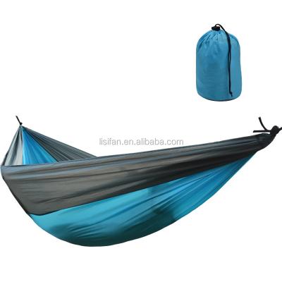 China Outdoor Durable Double Folding Survival Travel Parachute Camping Backpacking Single Nylon Hammock for sale