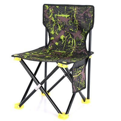 China Fishing Chair Camping Folding Portable Outdoor Quad Chair Folding Chair Back Support Steel Frame for sale