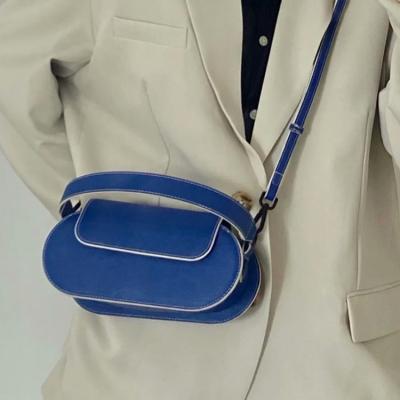 China Fashion New Factory Listing Premium Women's Mini Handbag Cross-Body Mini Handbag Fashion Blue Klein Design Bag for sale