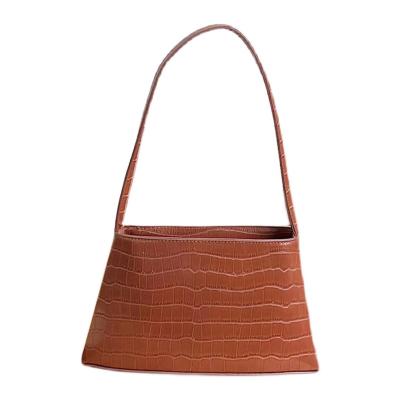 China High Quality 2022 Niche Crocodile Fashion Stereotypes Bag Pattern Bag Popular Irregular Trapezoidal Shoulder Handbags Single Women's Bag Below for sale