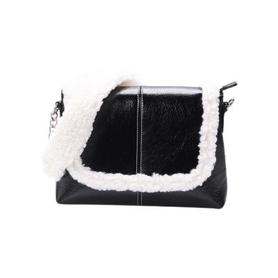 China Others new chain bag autumn and winter small small all-match bag one-shoulder armpit messenger bag soft casual furry square bag for sale