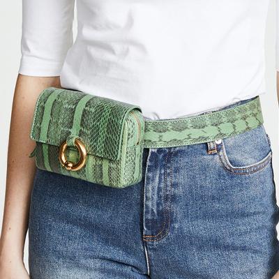 China 2021 New Arrival Super Hot High Quality Phone Bag Snake Printed Lady Leather Alligator Belt Bag Fashion Waist Bag For Women Wholesale for sale