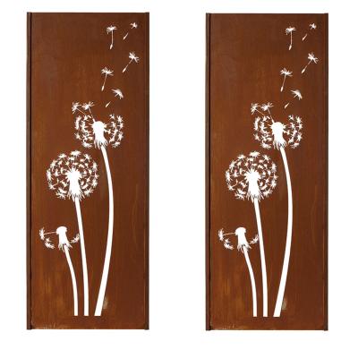 China Easily Assembled Customized Metal Screens Spray Paint Garden Decorative Corten Steel Screen for sale