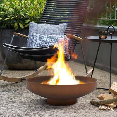 China Stored Corten Steel Wood Burning Fire Bowl Laser Cut Metal Hemisphere for sale