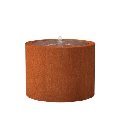 China Modern customized corten steel metal flower pot for home and garden decorative corten flower pot for sale