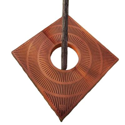 China Corrosion Resistant Corten Steel Custom Street Tree Grating , Rusty Color Tree Grating for sale