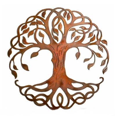 China Europe metal laser cut wall hanging art craft tree of life home decoration for sale