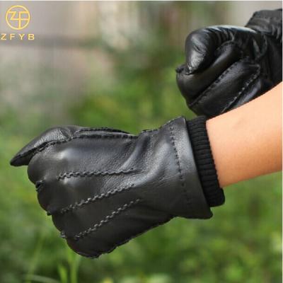 China Simple Fit Hand Made Deerskin Top Mens Customized Grade Leather Gloves for sale