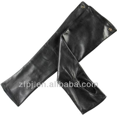 China Novelty Women's Stylish Fingerless Long Leather Gloves for sale