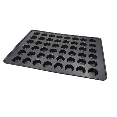 China JIANGXIN Viable Wholesale Nonstick Carbon Steel 48 Cup Over Size Rectangular Bakeware Bread Cake Muffin Pan Baking Tray for sale